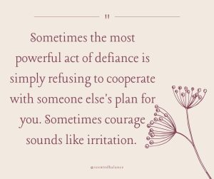 Powerful Act of Defiance is Just Saying No